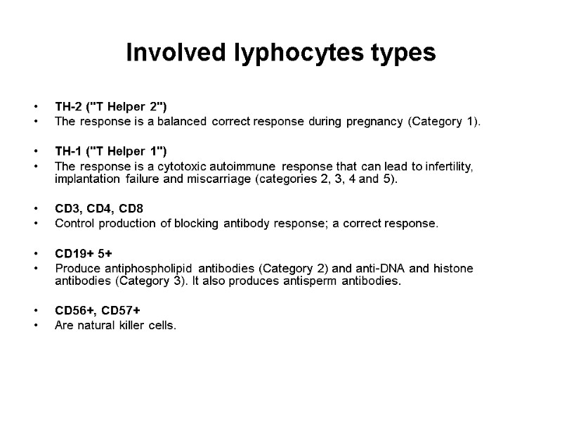 Involved lyphocytes types TH-2 (